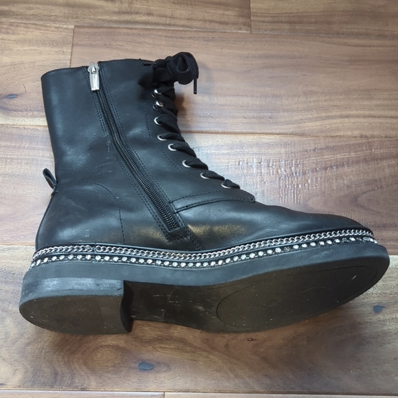 Vince Camuto black leather combat boots 8.5/39 - Picture 6 of 6